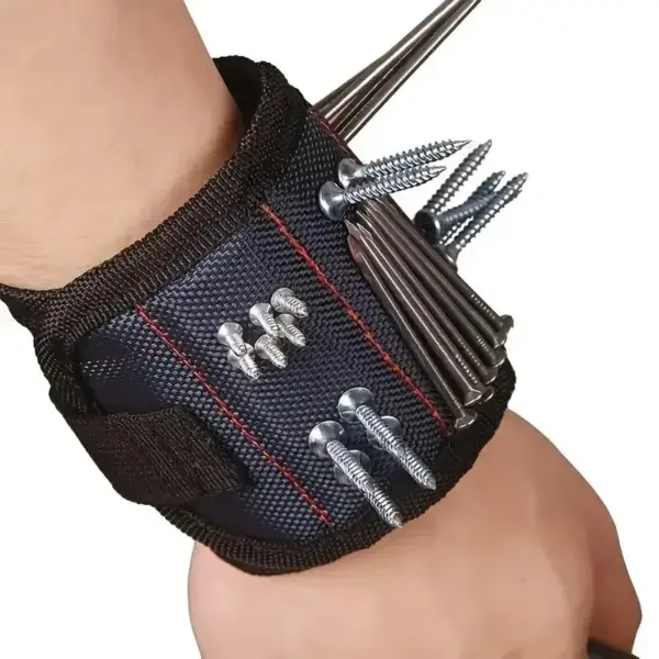 Zexef Woodworking Magnetic Wristband Portable Tool Bag Electrician Wrist Tool Belt Screws Nails Drill Bits Holder Repair Tools - Image 7