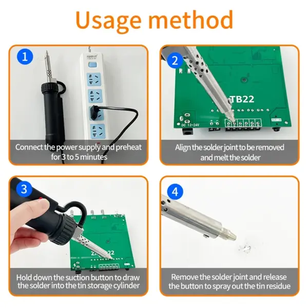 Electric Vacuum Solder Sucker Automatic Desoldering Machine - Portable Tin Soldering Removal Pump Repair Tool - Image 6