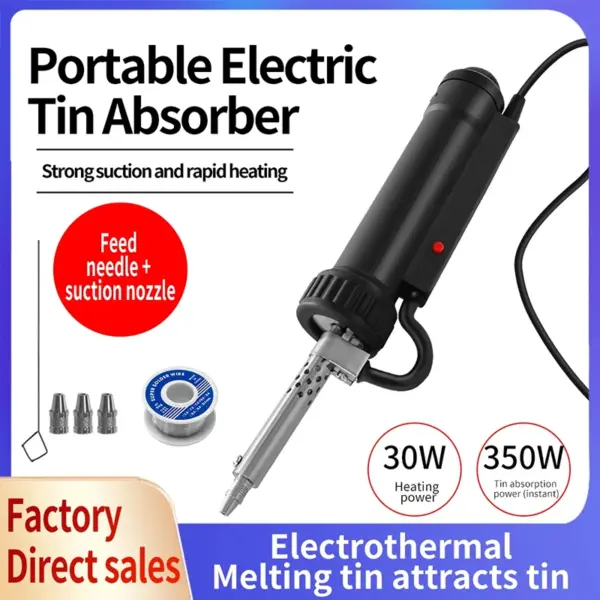 Electric Vacuum Solder Sucker Automatic Desoldering Machine - Portable Tin Soldering Removal Pump Repair Tool - Image 4