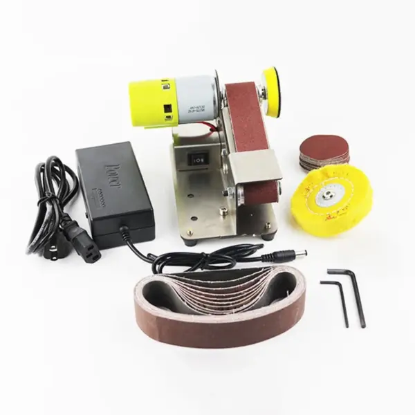 Micro Electric Sharpening Machine Mini Electric Belt Sander DIY Polishing Grinding Machine Adjustable Speed Polisher Machine - Image 5