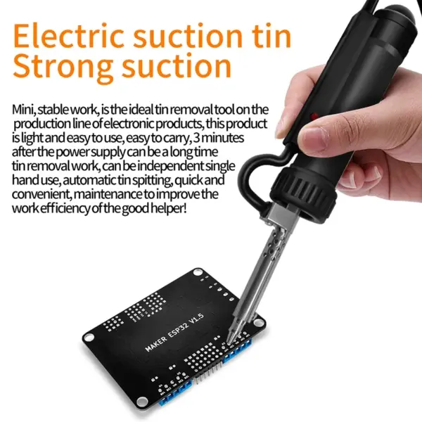 Electric Vacuum Solder Sucker Automatic Desoldering Machine - Portable Tin Soldering Removal Pump Repair Tool - Image 3
