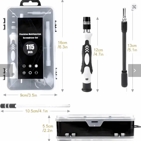 JCD 115-in-1 Precision Magnetic Screwdriver Toolkit – Pro Repair Set - Image 2