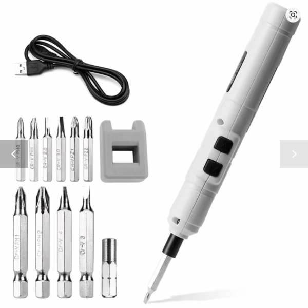 STONEGO 3.6V USB Rechargeable Precision Electric Screwdriver – Pen-Style Kit - Image 2