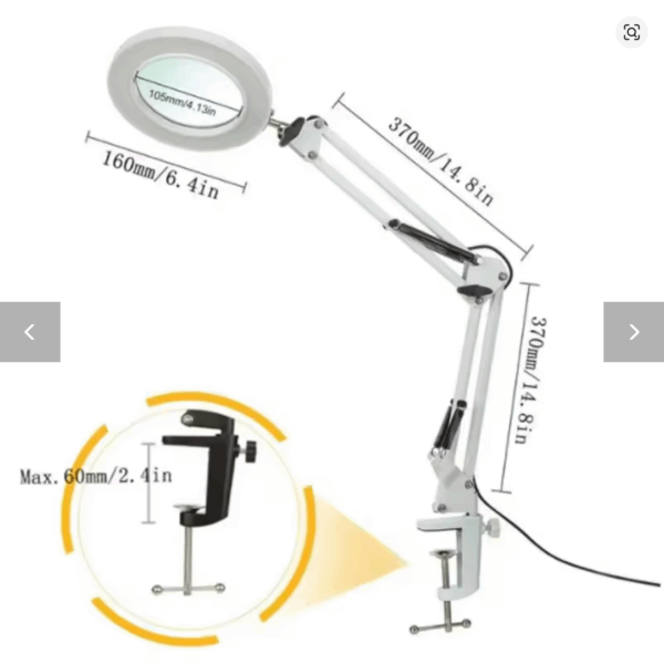 72-LED 8X/10X USB Magnifying Glass Lamp – Adjustable Precision Work Light