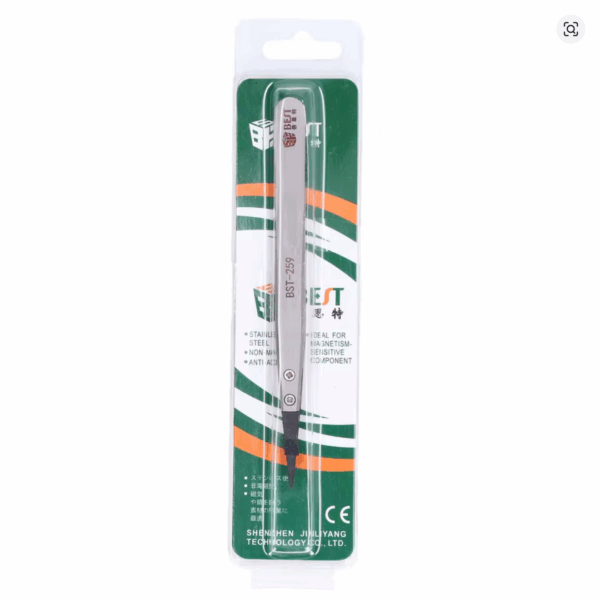 Anti-Static Precision Tweezers – Pointed Tip Stainless Steel for Microelectronics & Repair