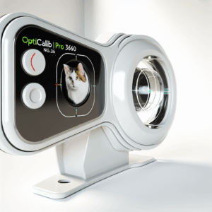 OptiCalib Pro 360 device photographed against a neutral background