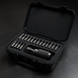 Subatomic Fastener Extraction Kit in its compact case against a neutral background